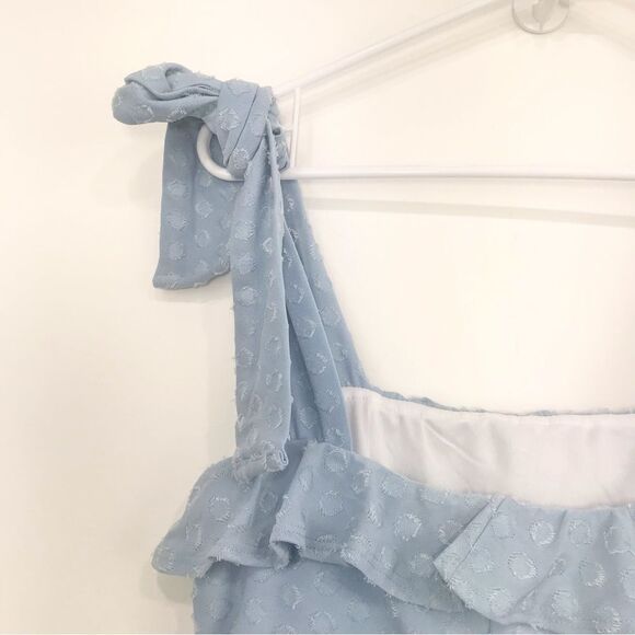 White Birch Pastel Blue You Can Count In It Mini Dress- NEW - Picture 7 of 12